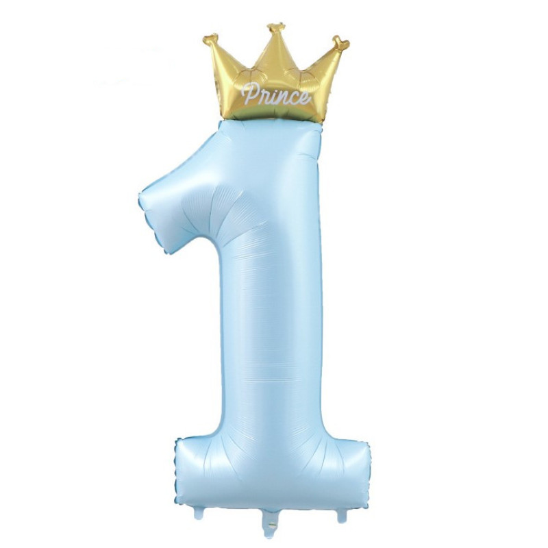 Фольгована цифра 1 Prince 120х50 см у пакуванні