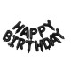 Фольговані літери чорні HAPPY BIRTHDAY, 40 см