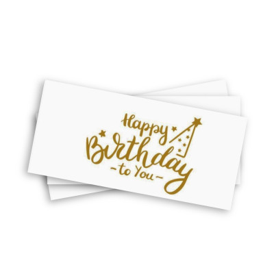 Конверт для денег "Happy Вirthday ", золотое тиснение