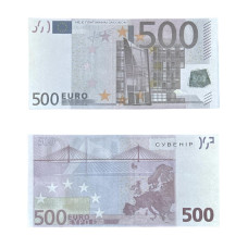 Сувенірні гроші 500 Євро, 80 шт/уп