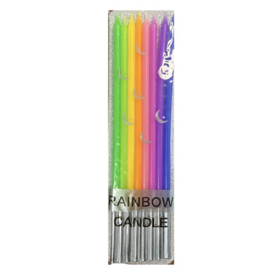 Свечи для торта "Радуга", 8 шт/уп