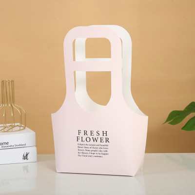 Сумка для цветов пудра Fresh Flower 17х8х33 см