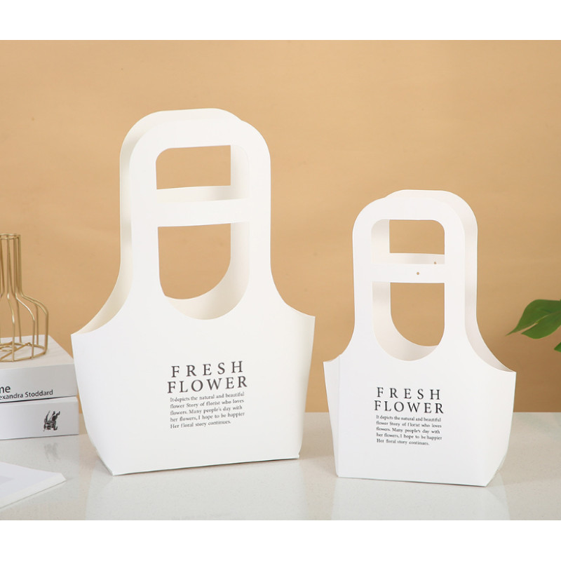 Сумка для квітів біла Fresh Flower 22х10х40 см