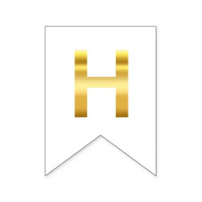 Літера "Н" для індивідуальної гірлянди, золото на білому
