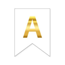 Літера "А" для індивідуальної гірлянди, золото на білому