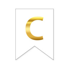 Літера "С" для індивідуальної гірлянди, золото на білому