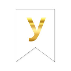 Літера "У" для індивідуальної гірлянди, золото на білому