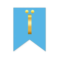 Літера "Ї" для будь-якої гірлянди, золото на блакитному