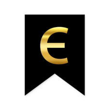 Літера "Є" для індивідуальної гірлянди, золото на чорному