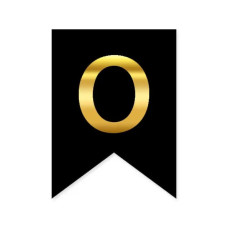Літера "О" для індивідуальної гірлянди, золото на чорному