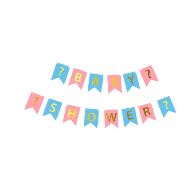 Паперова гірлянда "Baby Shower" для гендер паті (gender party)