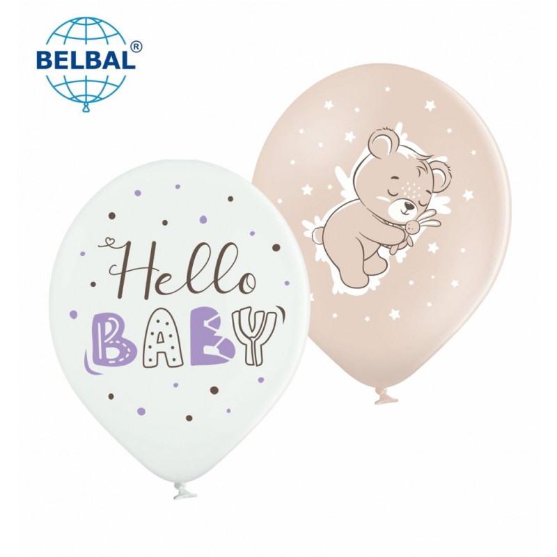 Воздушные шары Hello Baby 25 штук 12" (30 см) ТМ Sharoff