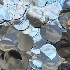 Конфеті кружечки маленькі, срібні 15 мм, 50 грамів (Китай)