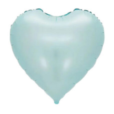 Куля фольгована серце Baby Blue 18" (45 см) Китай