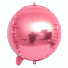 Куля фольгована сфера 3D рожевий 10" (Китай)