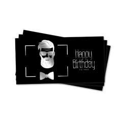 Конверт для грошей "Happy Birthday", тиснення на чорному