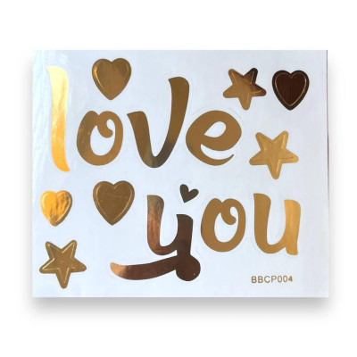 Наклейки "Love you" для воздушных шаров 10 дюймов