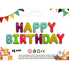 Фольговані літери макарун HAPPY BIRTHDAY, 40 см