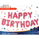 Фольговані літери рожеві HAPPY BIRTHDAY, 40 см