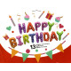 Фольговані літери кольорові HAPPY BIRTHDAY, 40 см
