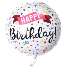 Фольгована куля Happy Birthday конфеті (Китай)