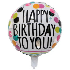 Фольгована куля Happy Birthday конфеті (Китай)