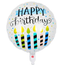 Кулька фольгована "Happy Birthday свічки" (Китай)
