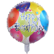 Повітряна фольгована куля Happy Birthday дзеркальна кулька (Китай)