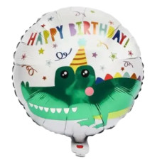 Повітряна фольгована куля Happy Birthday крокодил (Китай)