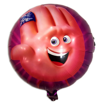 Куля фольгована кругла Емоджи "Дай п'ять" (Китай)