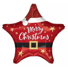 Куля фольгована зірка в ковпаку Merry Christmas (Китай)