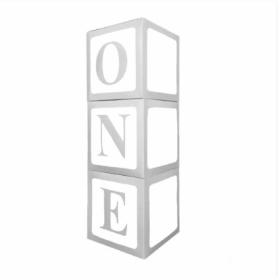 Декор для повітряних куль (білі кубики) ONE