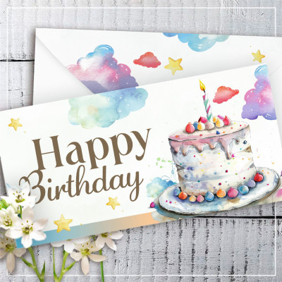 Конверт для денег "Happy Birthday"
