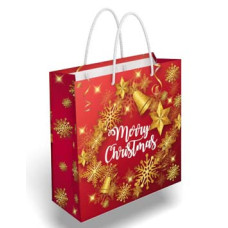 Подарунковий пакет квадрат "Merry Christmas" 17 х 16 см