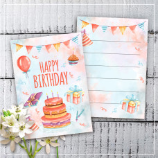 Міні листівки "Happy Birthday" (10 штук)