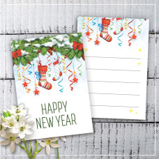 Міні листівки "Happy New Year" (10 штук)