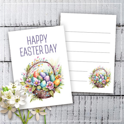 Мини открытки "Happy Easter Day" (10 штук)