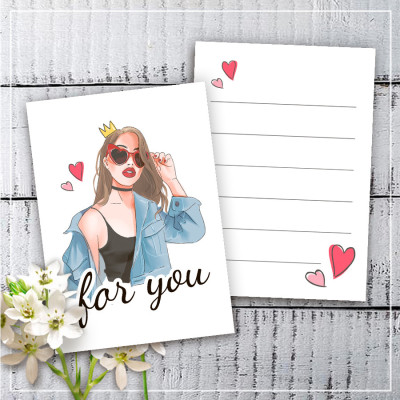 Мини открытки "For You" (10 штук)