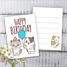 Міні листівки "Happy Birthday" (10 штук)