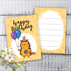 Міні листівки "Happy Birthday" (10 штук)