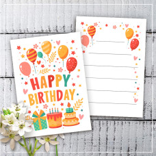 Міні листівки "Happy Birthday" (10 штук)