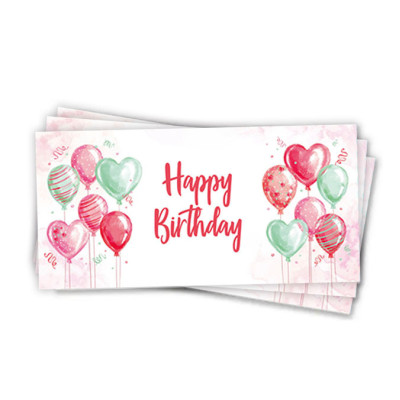 Конверты для денег Happy Birthday, 10 шт/уп