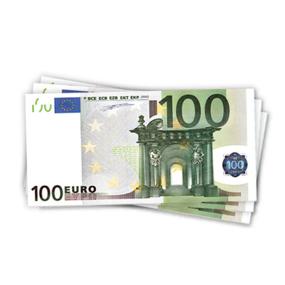 Конверты для денег 100 евро, 10 шт/уп