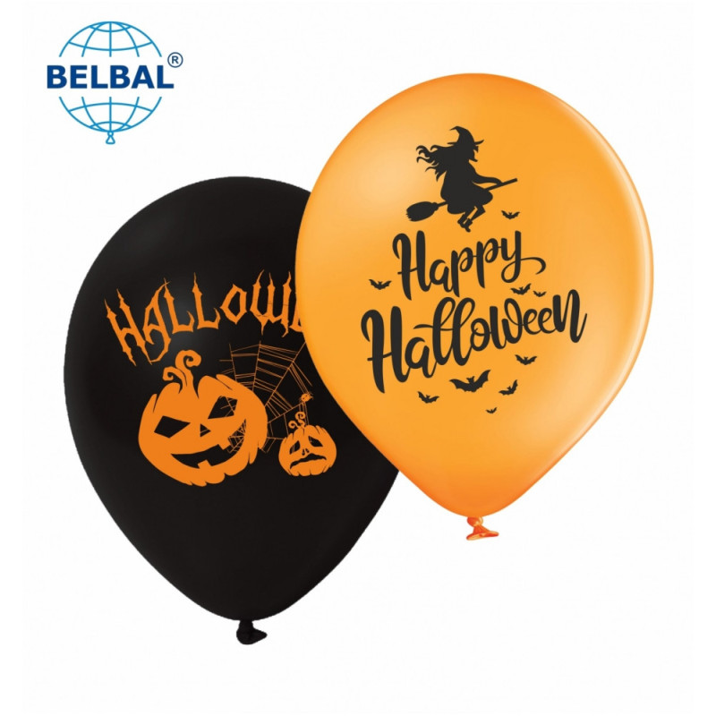 Повітряні кулі "Halloween" гарбуз і відьма 12", 25 шт./пач. ТМ Sharoff