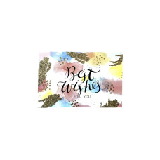 Листівка з глітером "Best wishes" 10х15 см