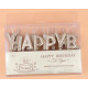 Свічки букви "Happy Birthday" шампань