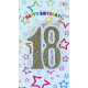 Свічка цифра ювілейна золото "18"