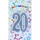 Свічка цифра ювілейна срібло "20"