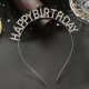 Обруч "Happy Birthday" срібний