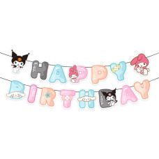 Паперова гірлянда Happy Birthday Куромі, 2,5 метра